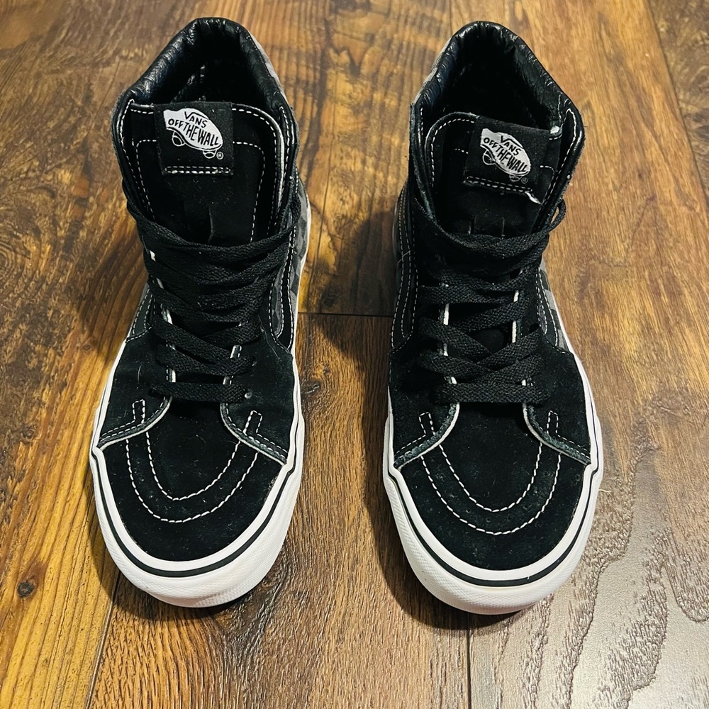 Vans Black and White High-Top Sneakers